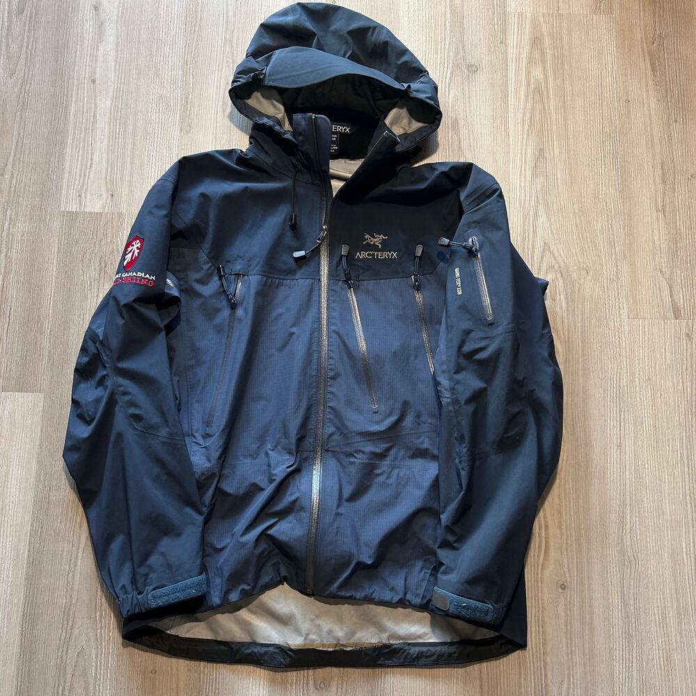 Arc'teryx Navy Skiing Shell Jacket with Hood